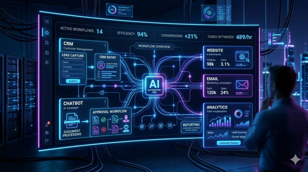 AI workflow automation process for business operations